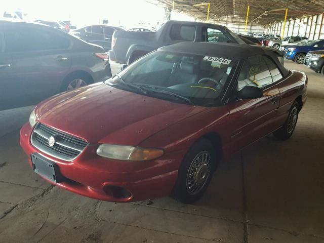 3C3EL45H2VT616199 - 1997 CHRYSLER SEBRING JX MAROON photo 2