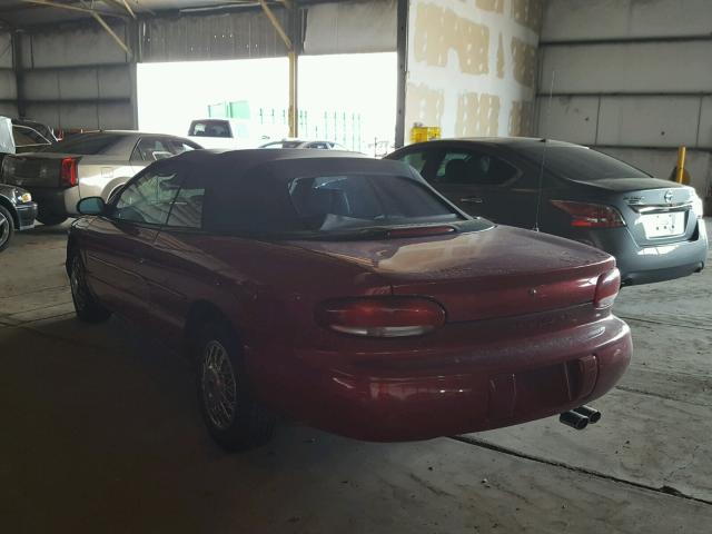 3C3EL45H2VT616199 - 1997 CHRYSLER SEBRING JX MAROON photo 3