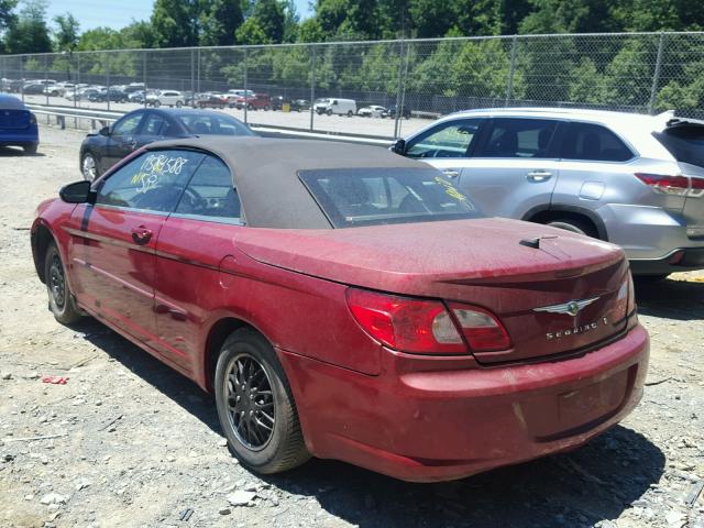 1C3LC45K48N248678 - 2008 CHRYSLER SEBRING RED photo 3