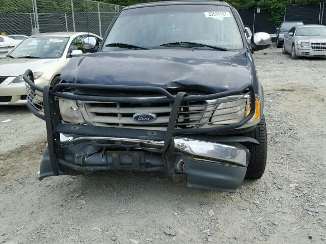 1FTZX1722YNB27850 - 2000 FORD F150 BLUE photo 9