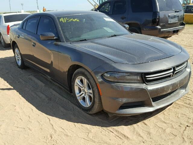 2C3CDXBG4FH778315 - 2015 DODGE CHARGER SE CHARCOAL photo 1