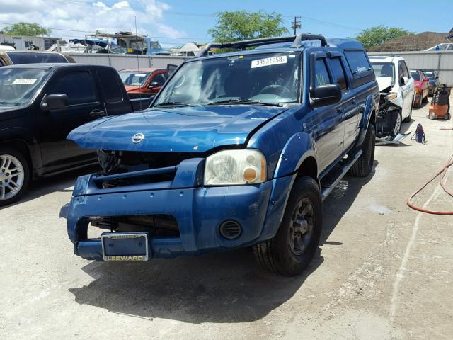 1N6ED29Y54C403973 - 2004 NISSAN FRONTIER C BLUE photo 2