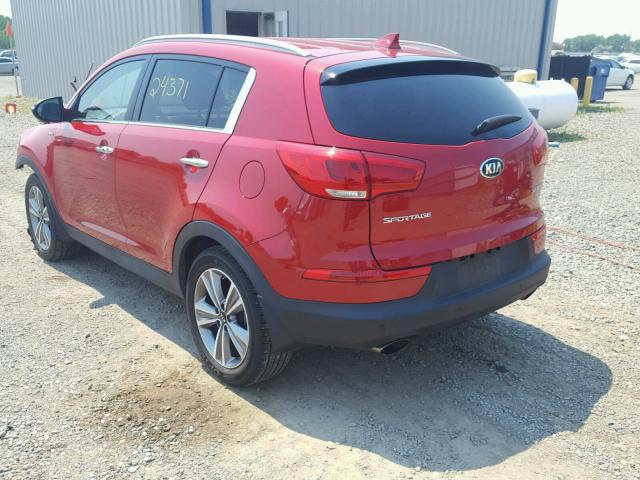 KNDPCCA66E7661136 - 2014 KIA SPORTAGE S RED photo 3