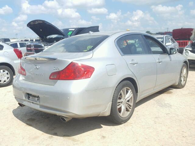 JN1CV6AR4BM354567 - 2011 INFINITI G37 SILVER photo 4