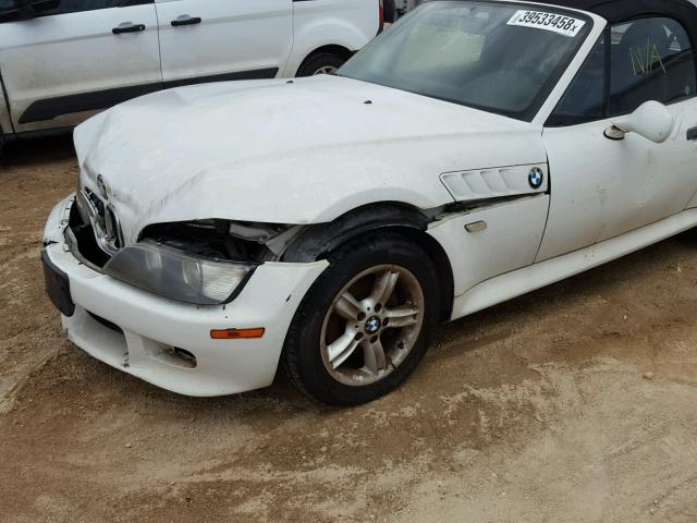 4USCH9348YLG02256 - 2000 BMW Z3 2.3 WHITE photo 9