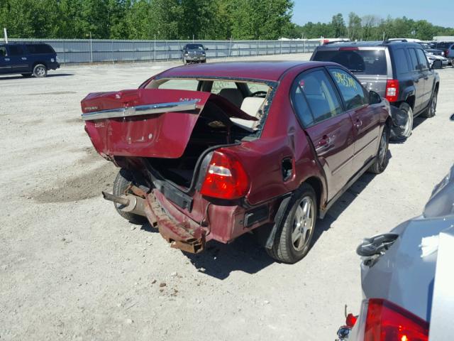 1G1ZT52835F128101 - 2005 CHEVROLET MALIBU LS RED photo 4