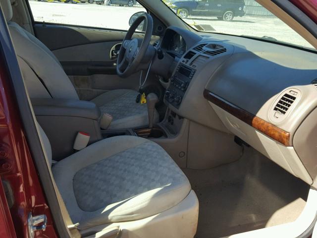 1G1ZT52835F128101 - 2005 CHEVROLET MALIBU LS RED photo 5