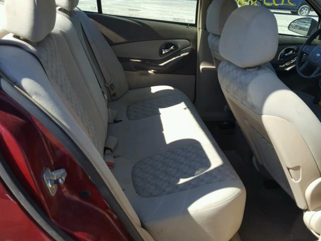 1G1ZT52835F128101 - 2005 CHEVROLET MALIBU LS RED photo 6