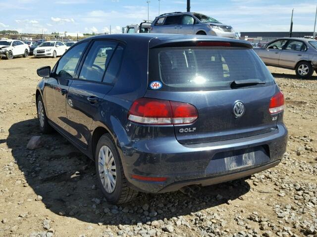 WVWDA7AJ2BW030342 - 2011 VOLKSWAGEN GOLF BLUE photo 3