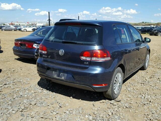 WVWDA7AJ2BW030342 - 2011 VOLKSWAGEN GOLF BLUE photo 4