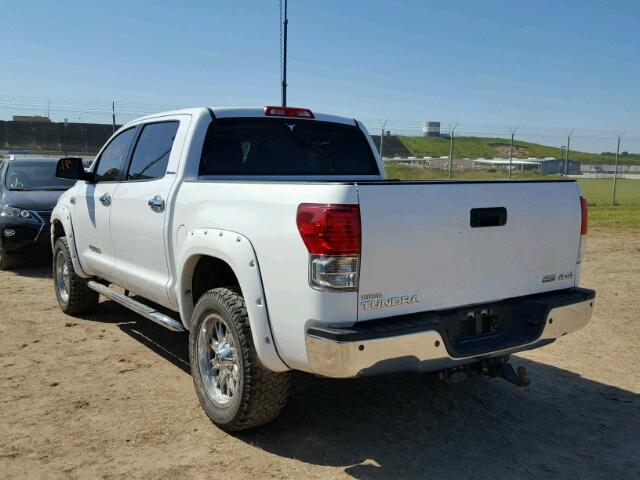 5TFHW5F13CX249225 - 2012 TOYOTA TUNDRA CRE WHITE photo 3