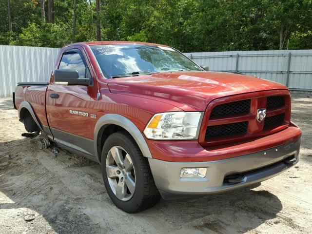 3D7JB1ET1BG540338 - 2011 DODGE RAM 1500 RED photo 1