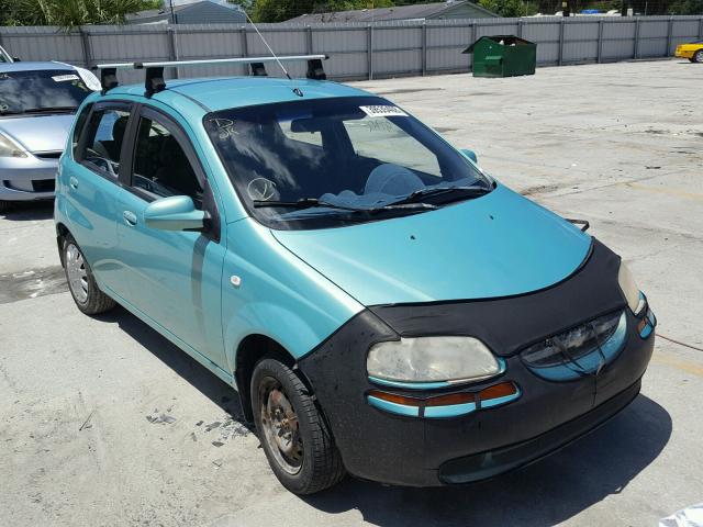 KL1TD62645B391114 - 2005 CHEVROLET AVEO BASE Көк фото 1