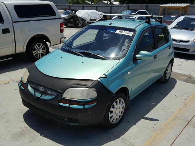 KL1TD62645B391114 - 2005 CHEVROLET AVEO BASE Көк фото 2