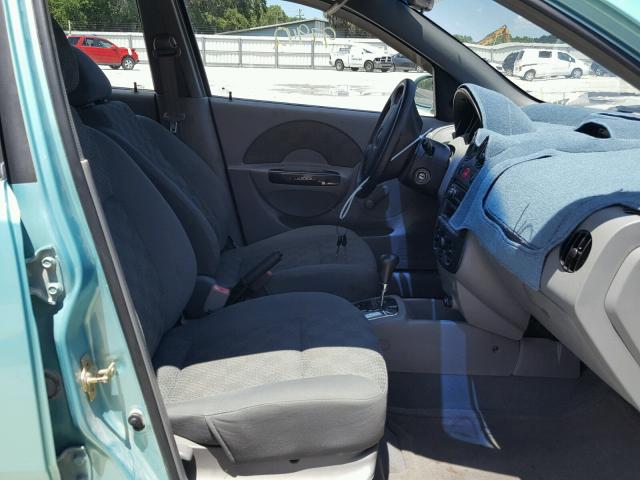 KL1TD62645B391114 - 2005 CHEVROLET AVEO BASE Көк фото 5