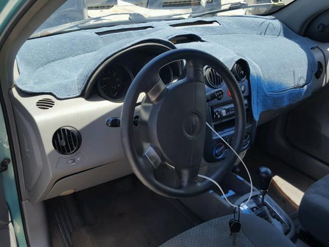 KL1TD62645B391114 - 2005 CHEVROLET AVEO BASE Көк фото 9