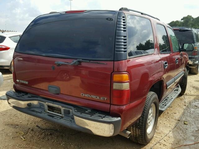 1GNEC13Z33R293865 - 2003 CHEVROLET TAHOE RED photo 4