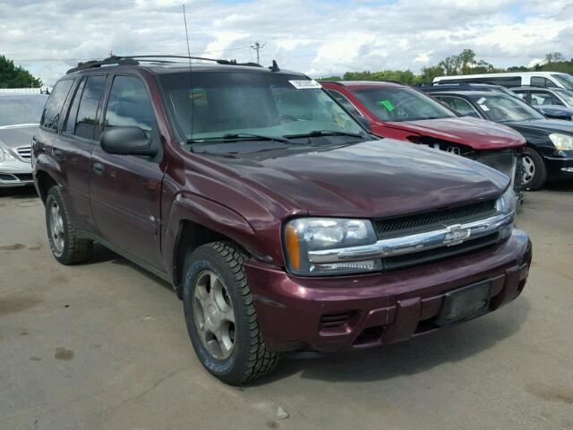 1GNDT13S072281606 - 2007 CHEVROLET TRAILBLAZE MAROON photo 1