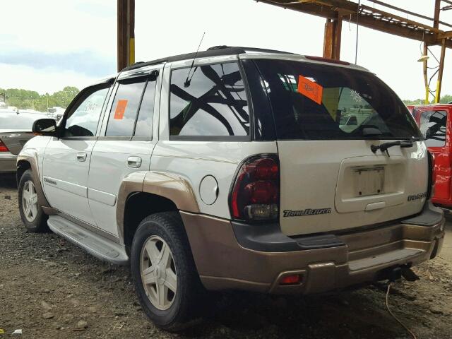 1GNDS13S022270410 - 2002 CHEVROLET TRAILBLAZE WHITE photo 3