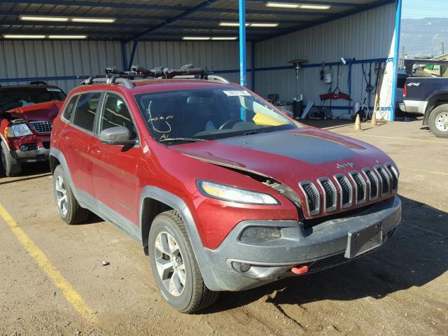 1C4PJMBS9EW172503 - 2014 JEEP CHEROKEE T RED photo 1