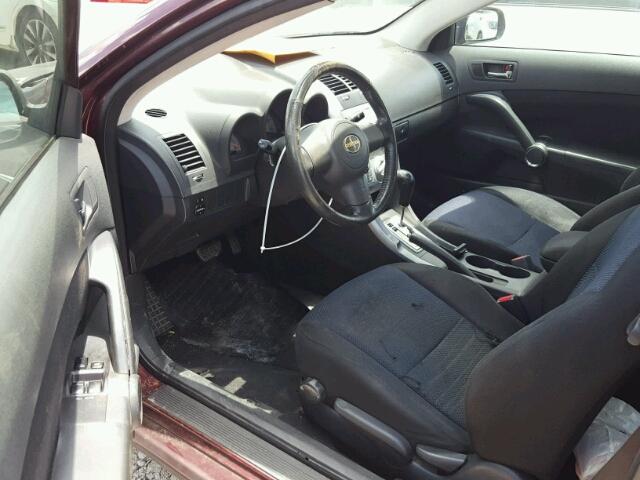 JTKDE177650029319 - 2005 TOYOTA SCION TC 红色 照片 9