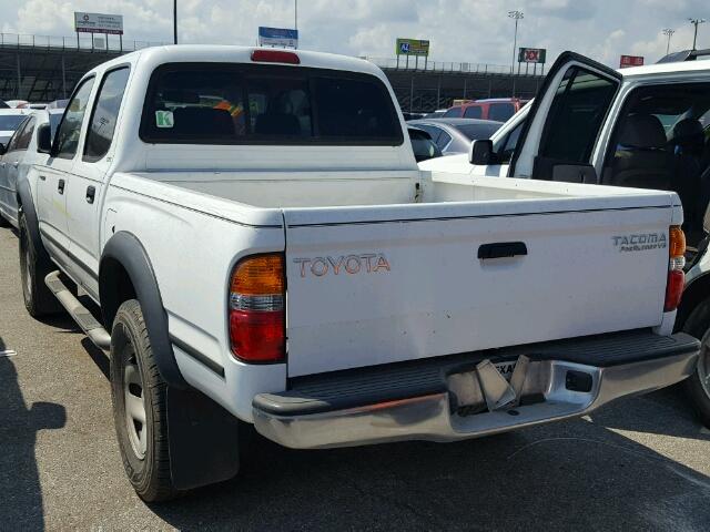 5TEGN92N92Z143108 - 2002 TOYOTA TACOMA DOU WHITE photo 3