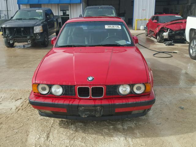 WBAHD2310LBF63923 - 1990 BMW 535 I AUTO RED photo 9