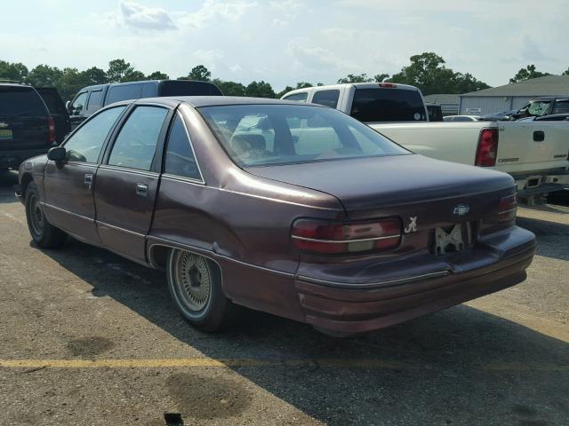 1G1BN53EXMW189850 - 1991 CHEVROLET CAPRICE CL Bordo fotoğraf 3