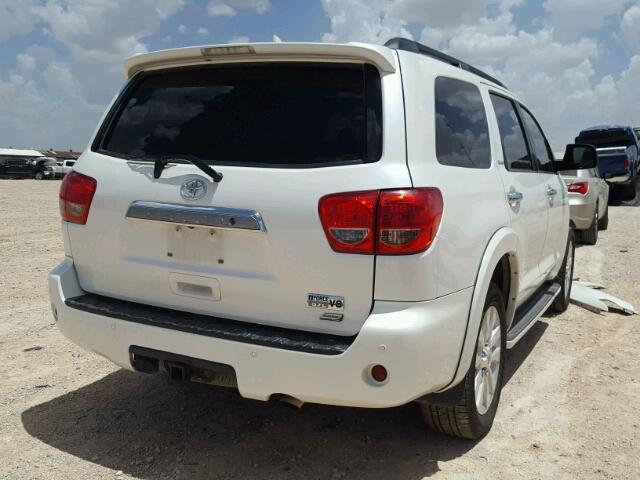 5TDDW5G1XCS067539 - 2012 TOYOTA SEQUOIA PL WHITE photo 4