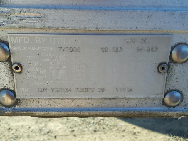 1UYVS25347U007729 - 2007 UTILITY TRAILER WHITE photo 10