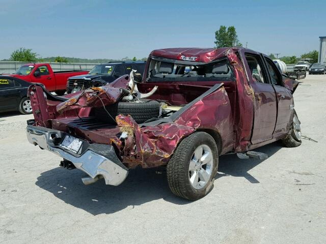 3C6RR7LT0GG190973 - 2016 RAM RAM TRUCK MAROON photo 4