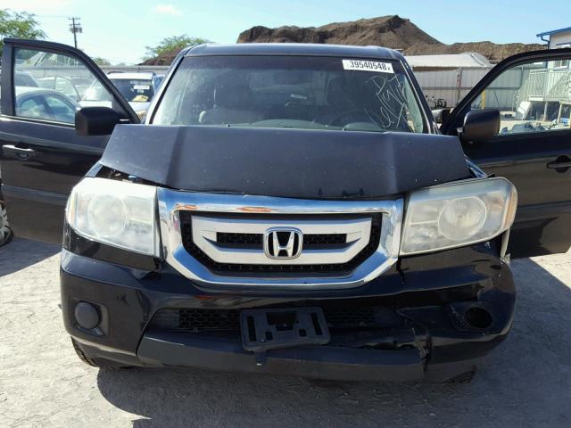 5FNYF4H21AB033719 - 2010 HONDA PILOT LX BLACK photo 7