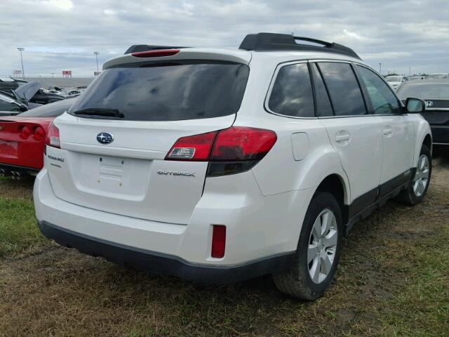 4S4BRCBC3B3420923 - 2011 SUBARU OUTBACK 2. WHITE photo 4