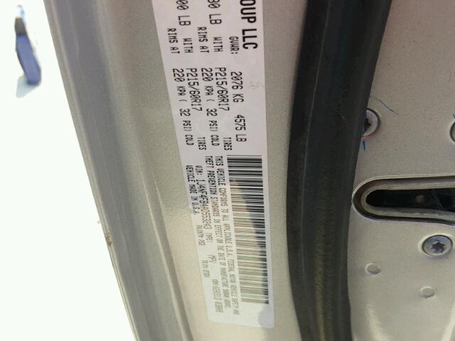 1J4NF4FB4AD553243 - 2010 JEEP COMPASS SP 银色 照片 10