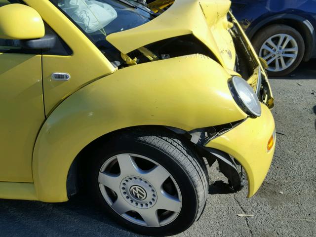 3VWCC21C3YM440261 - 2000 VOLKSWAGEN NEW BEETLE ყვითელი ფოტო 9