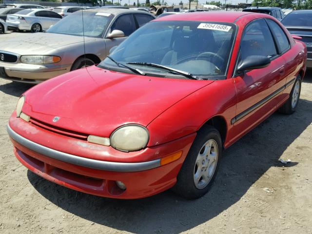 1B3ES62C6SD220203 - 1995 DODGE NEON SPORT RED photo 2