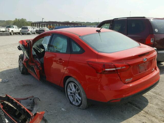 1FADP3F24FL357248 - 2015 FORD FOCUS SE RED photo 3