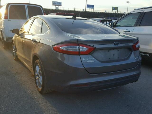 3FA6P0HR6DR382846 - 2013 FORD FUSION SE GRAY photo 3