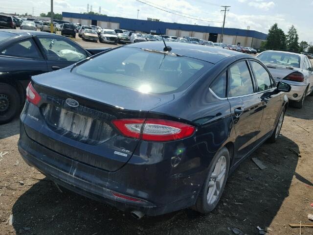 3FA6P0HD5ER213892 - 2014 FORD FUSION BLACK photo 4