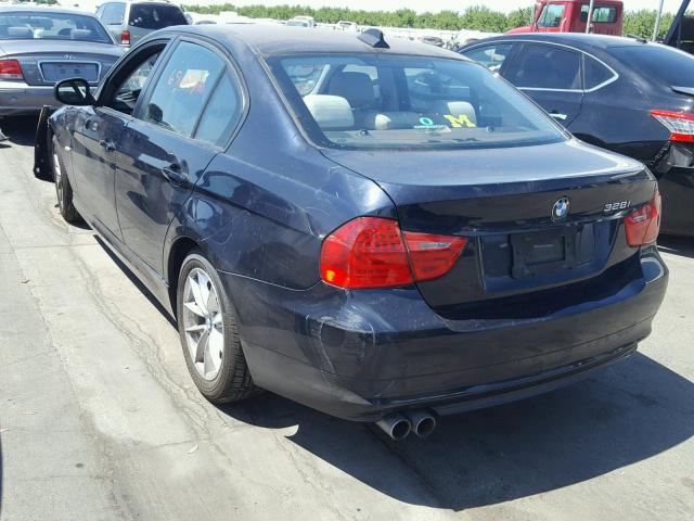 WBAPH5G58ANM34982 - 2010 BMW 328 I SULE BLUE photo 3