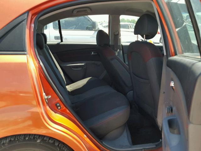 KNADE163376220389 - 2007 KIA RIO 5 SX ORANGE photo 6