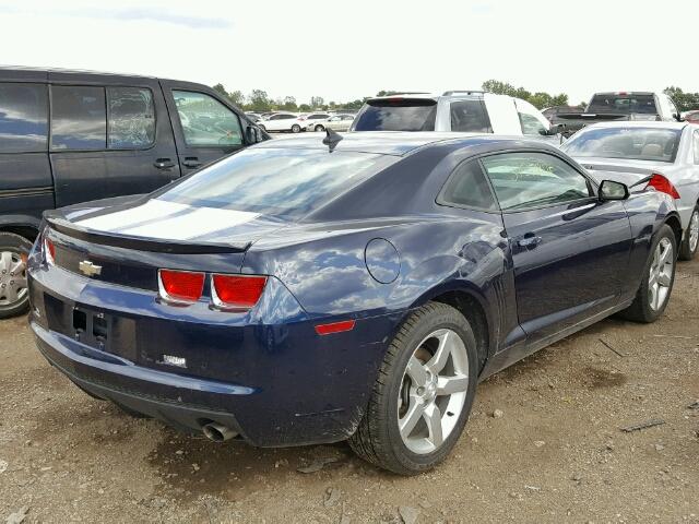 2G1FC1ED5B9100941 - 2011 CHEVROLET CAMARO LT BLUE photo 4