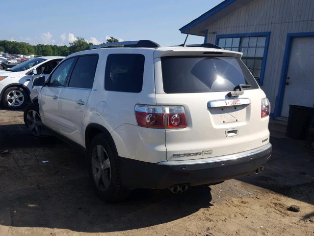 1GKLVMED6AJ129376 - 2010 GMC ACADIA SLT თეთრი ფოტო 3