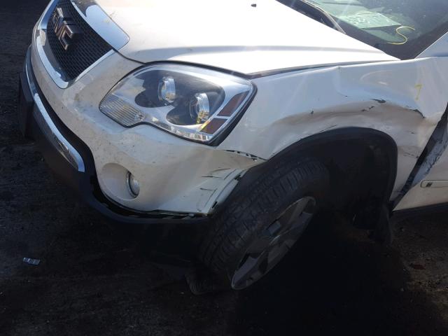 1GKLVMED6AJ129376 - 2010 GMC ACADIA SLT თეთრი ფოტო 9
