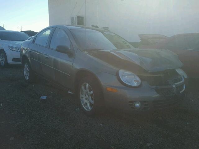 1B3ES56C65D263772 - 2005 DODGE NEON SXT GRAY photo 1