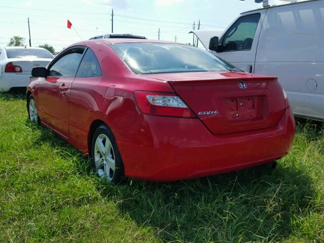 2HGFG12808H520318 - 2008 HONDA CIVIC EX 红色 照片 3