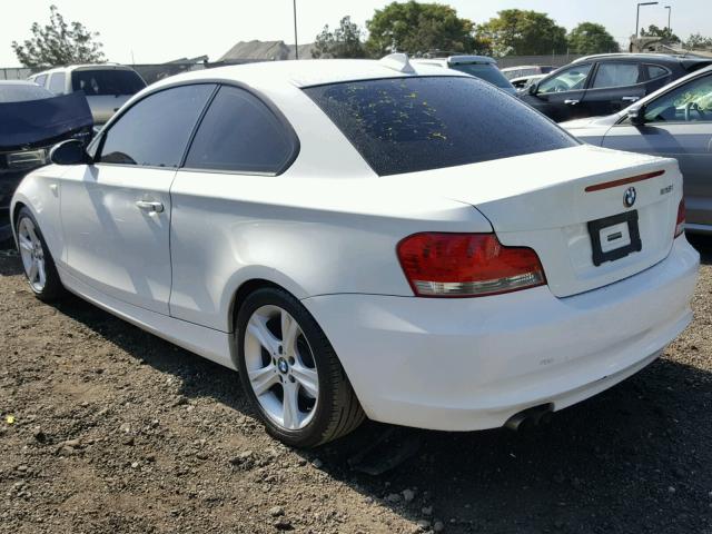 WBAUP93508VF45770 - 2008 BMW 128 I WHITE photo 3