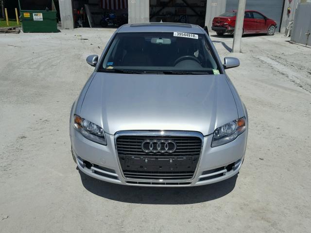 WAUAF78E38A169458 - 2008 AUDI A4 2.0T SILVER photo 9