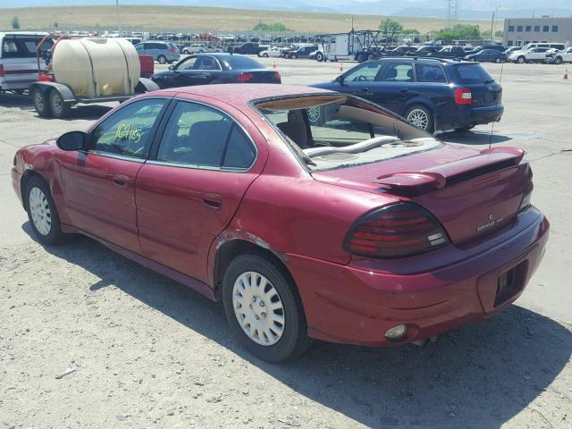 1G2NE52E25M237350 - 2005 PONTIAC GRAND AM S Bordo foto 3