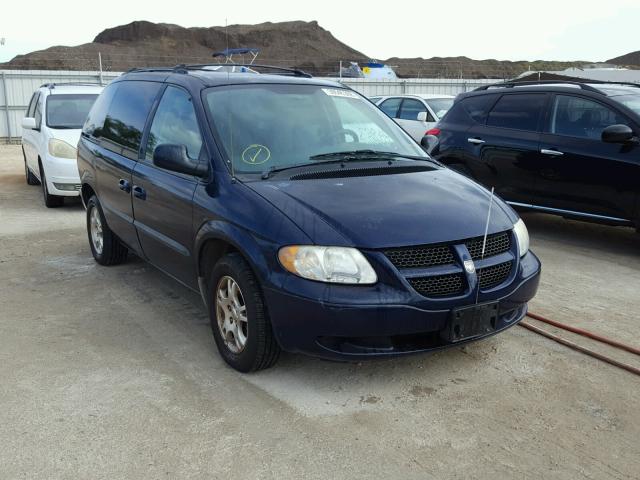 1D4GP45R04B573874 - 2004 DODGE CARAVAN BLUE photo 1